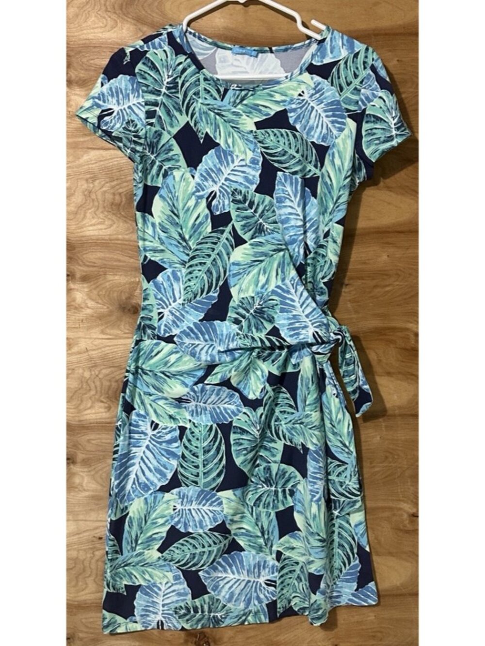 J. McLaughlin Sm Elora Catalina Cloth Stripe Side Tie Dress Tropical Hawaiian